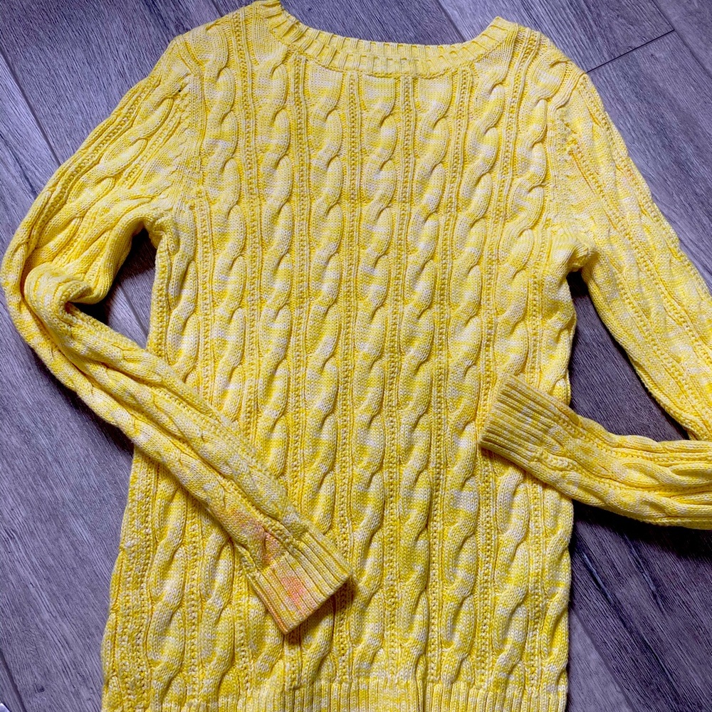 LandsEnd long sweater pink stain
